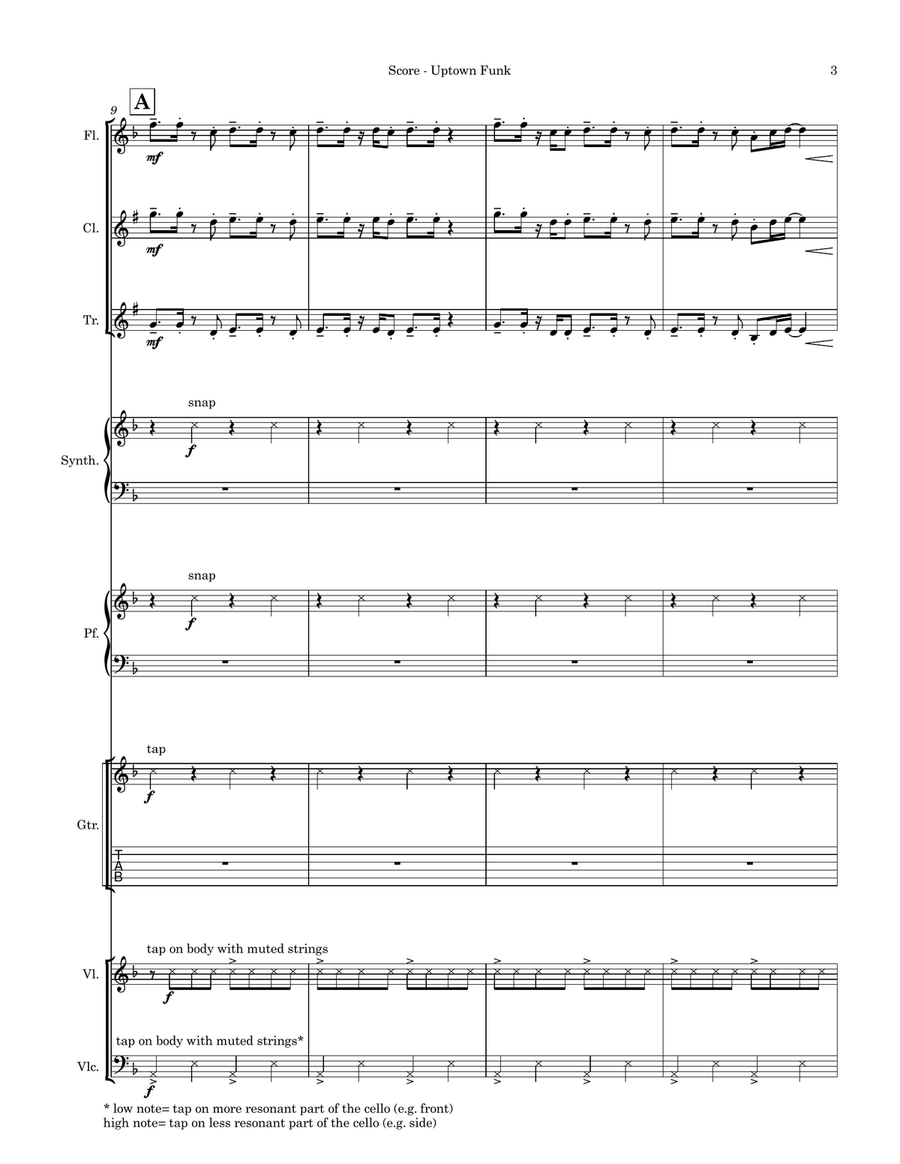 Uptown Funk Large Ensemble scores gallery preview page 3