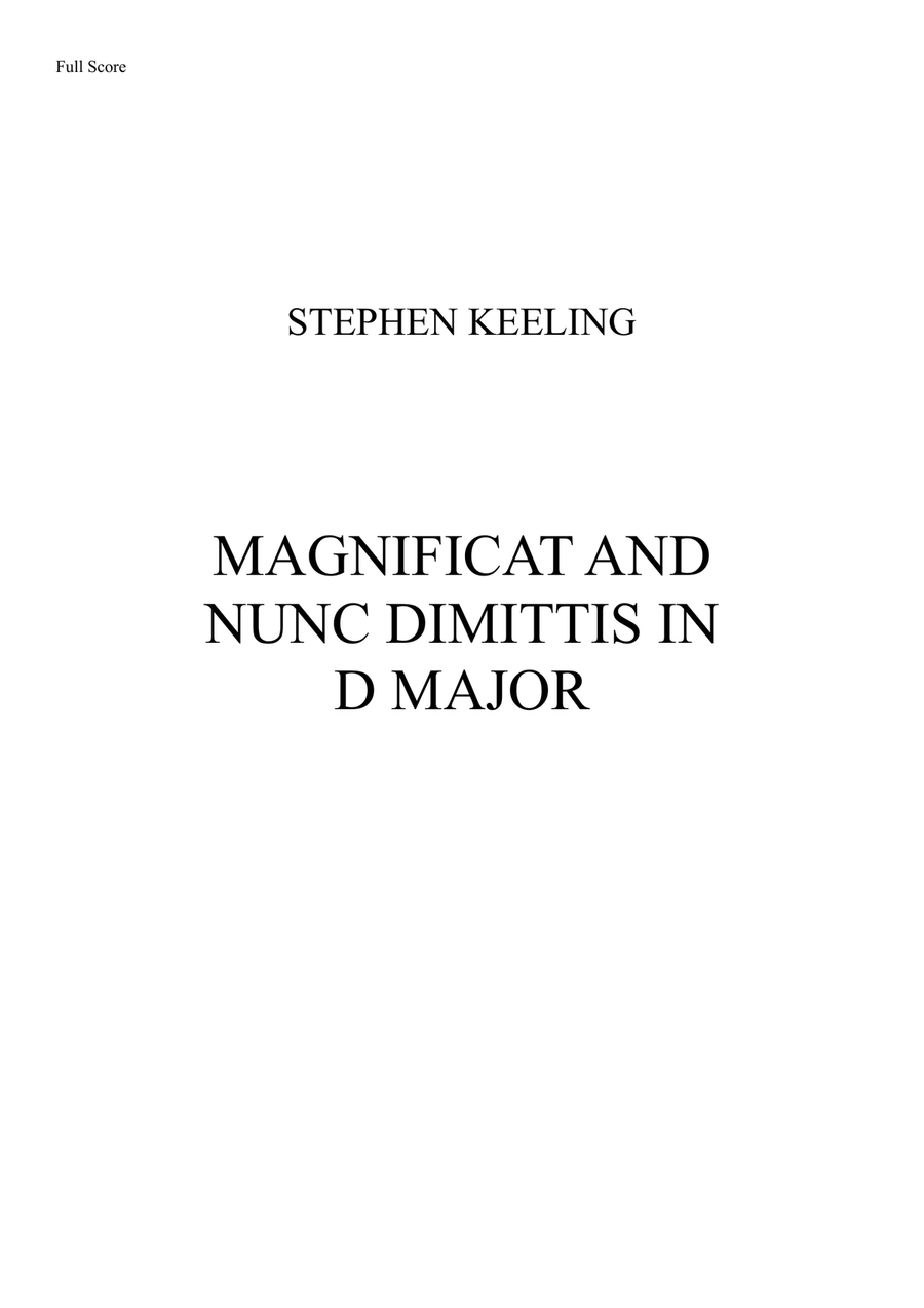 Magnificat and Nunc Dimittis in D major 4-Part scores gallery preview page 1