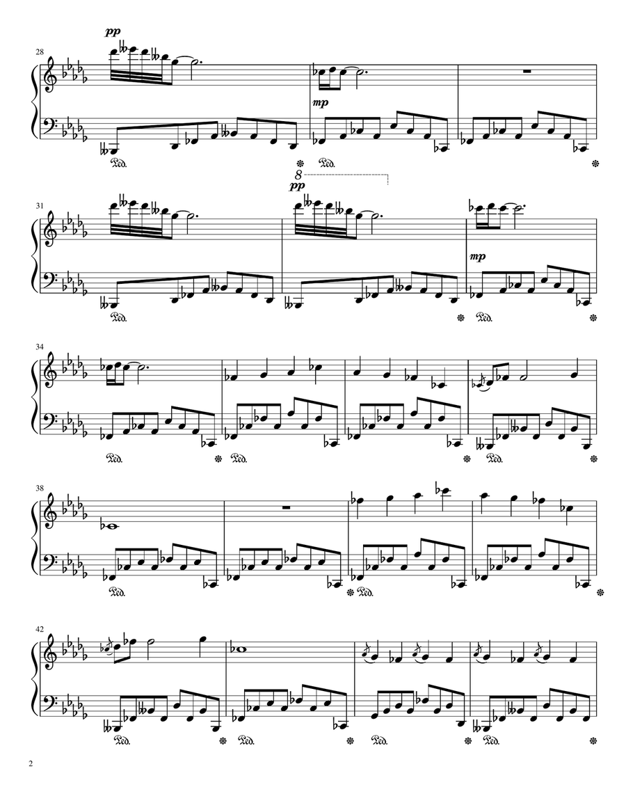Sunsets (Meditation no. 2) Piano Solo scores gallery preview page 2