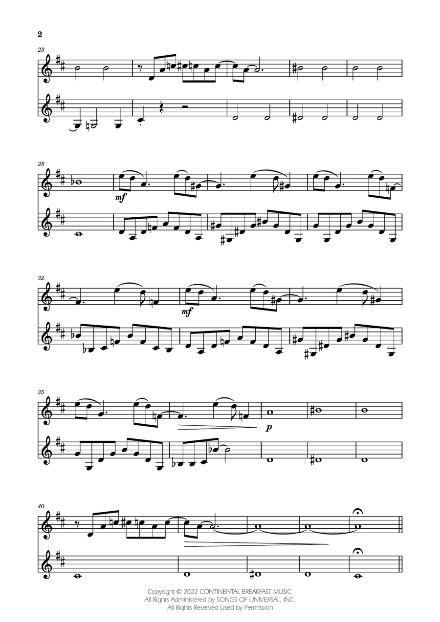 Severance - Main Title Theme Clarinet Duet scores gallery preview page 2