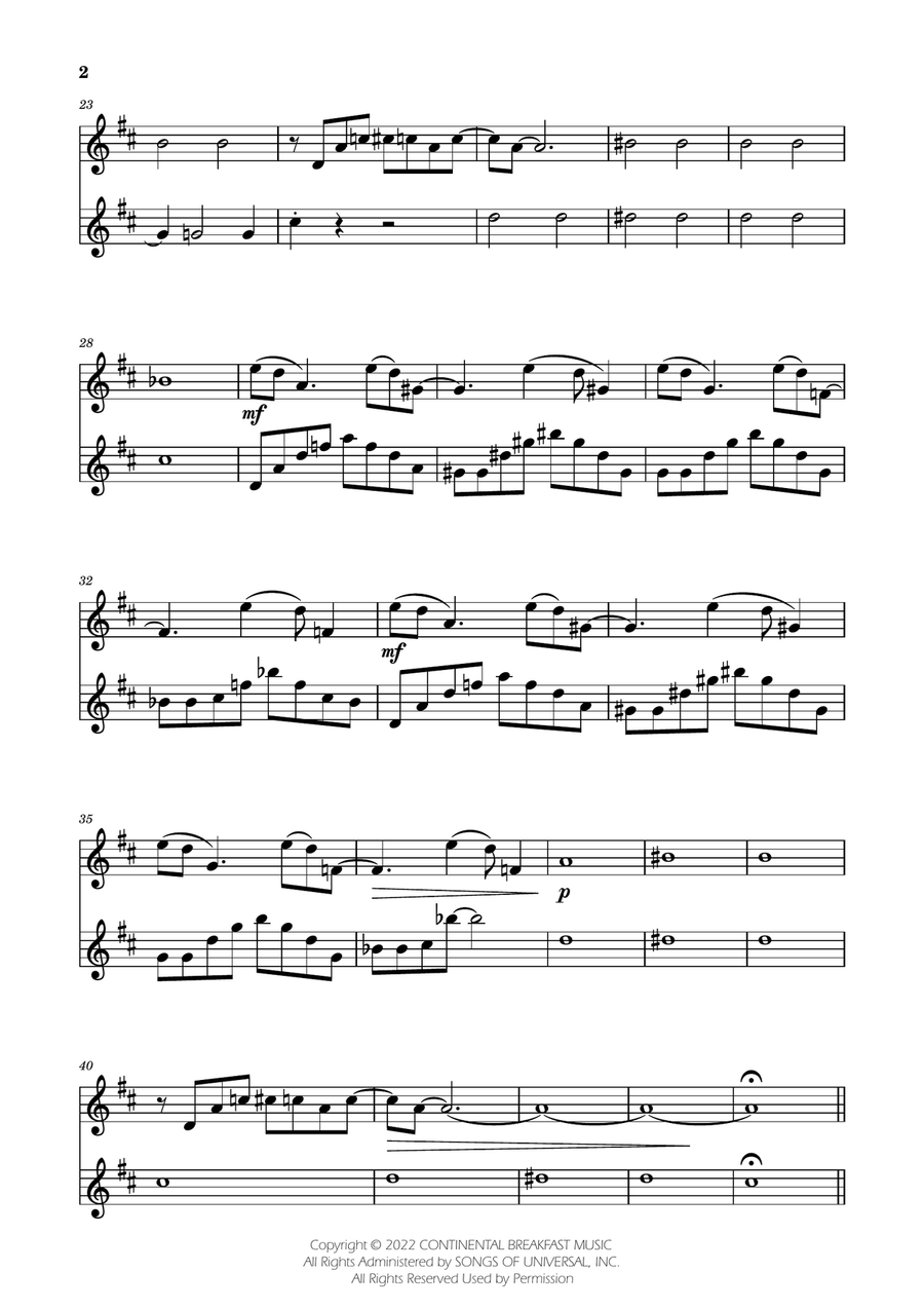 Severance - Main Title Theme Clarinet Duet scores gallery preview page 2