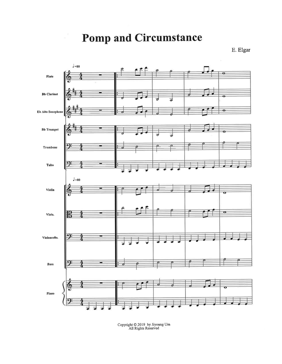 Pomp and Circumstance (Full or String Orchestra) Full Orchestra scores gallery preview page 2