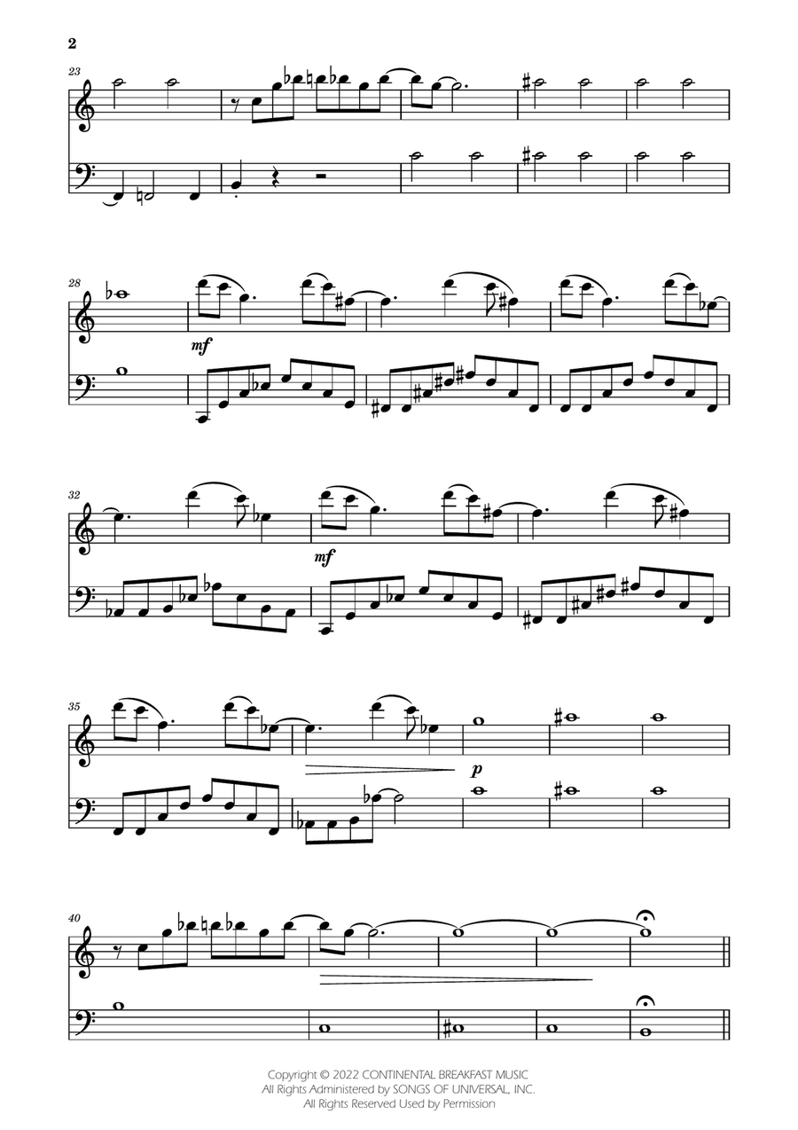 Severance - Main Title Theme Woodwind Duet scores gallery preview page 2