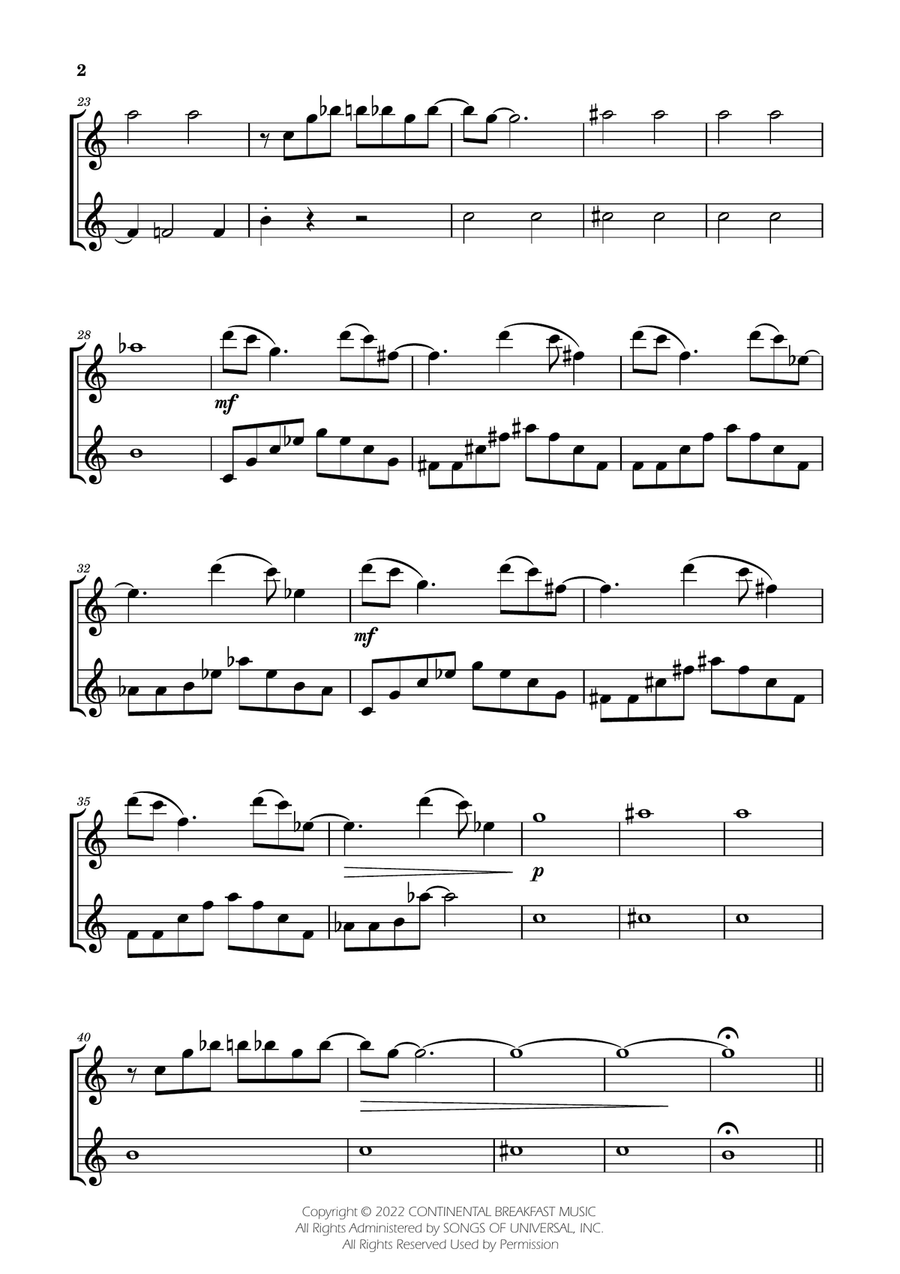 Severance - Main Title Theme Flute Duet scores gallery preview page 2