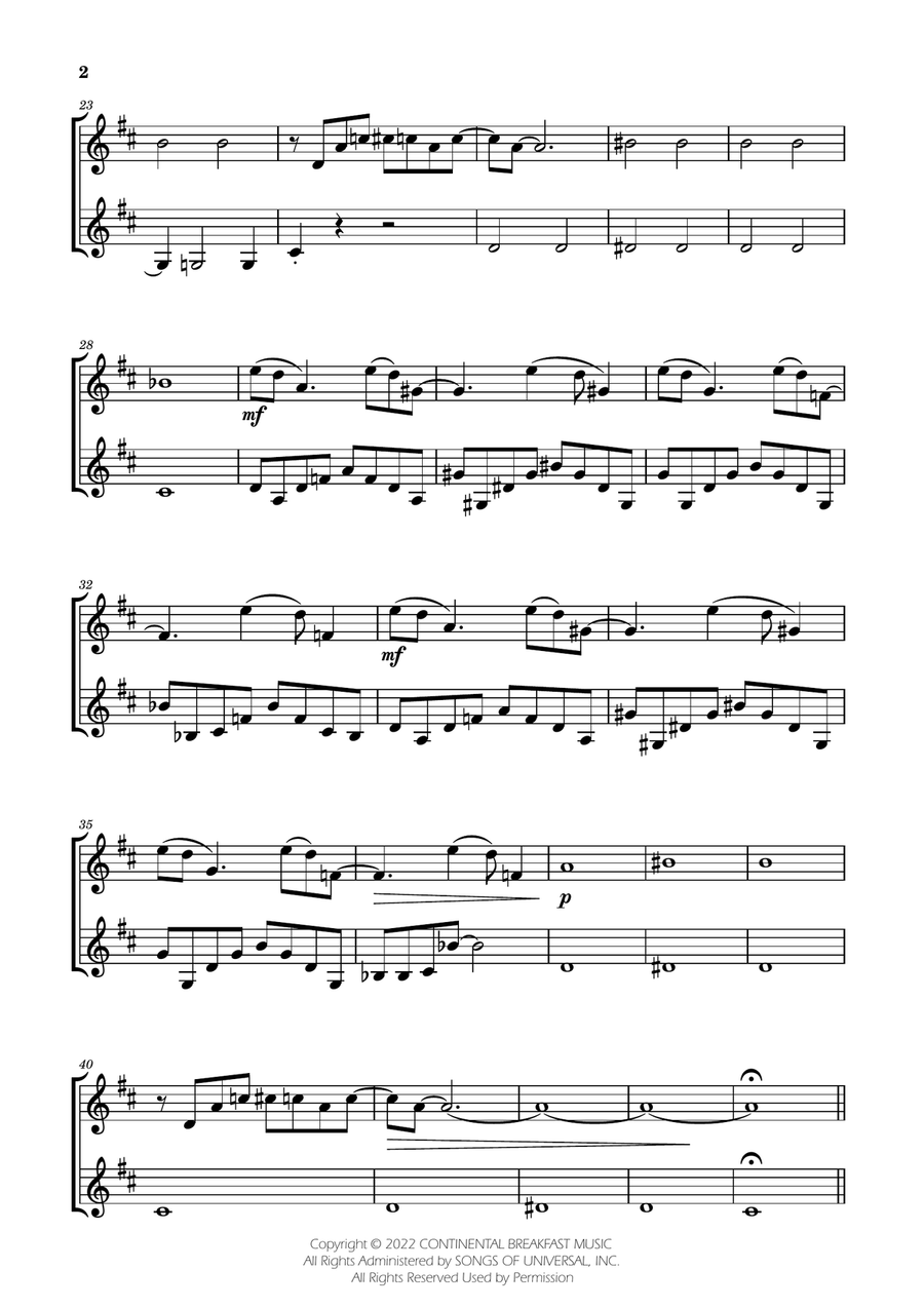 Severance - Main Title Theme Trumpet Duet scores gallery preview page 2