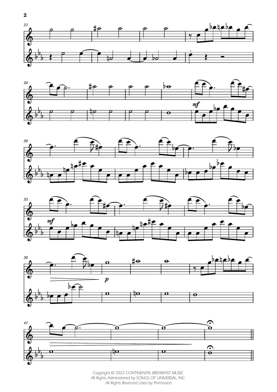 Severance - Main Title Theme Woodwind Duet scores gallery preview page 2