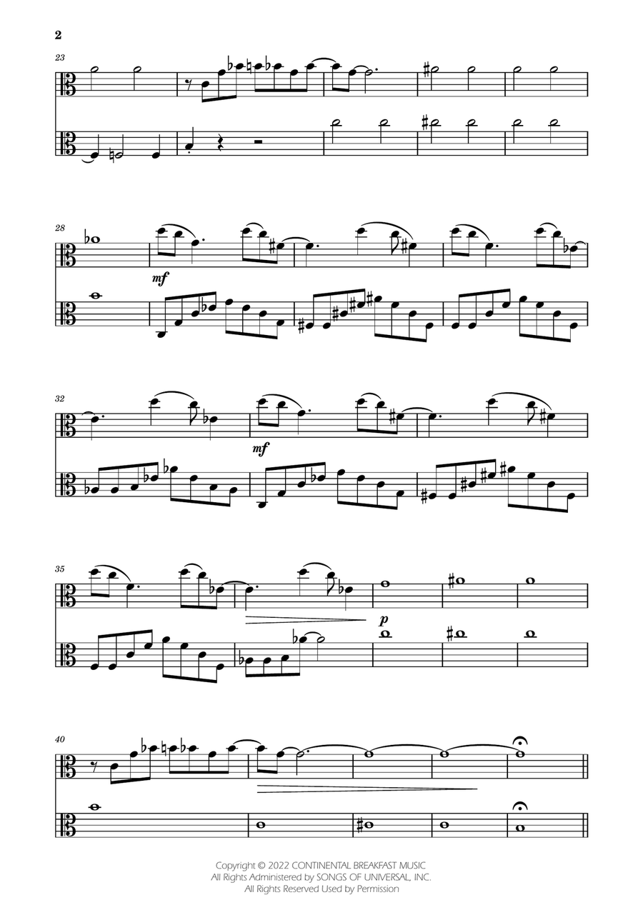 Severance - Main Title Theme String Duet scores gallery preview page 2