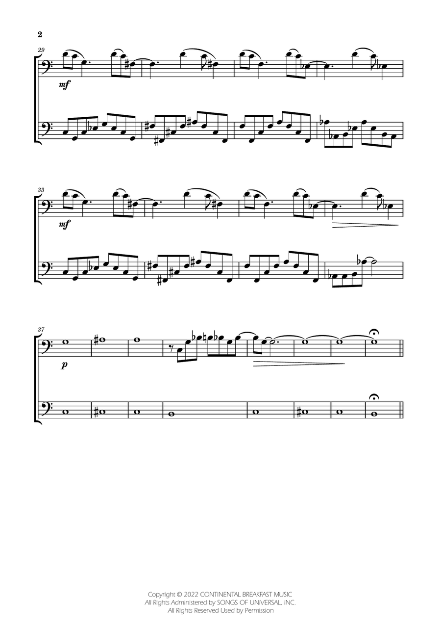 Severance - Main Title Theme Trombone Duet scores gallery preview page 2