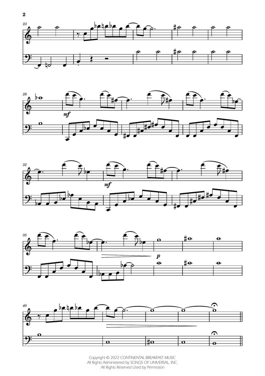 Severance - Main Title Theme String Duet scores gallery preview page 2