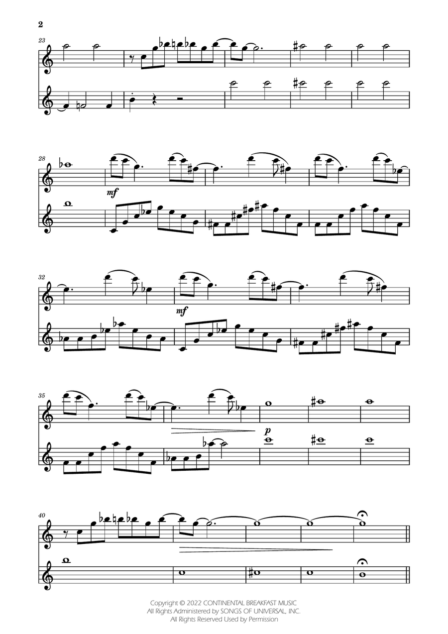 Severance - Main Title Theme String Duet scores gallery preview page 2
