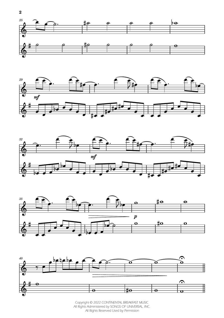 Severance - Main Title Theme Woodwind Duet scores gallery preview page 2