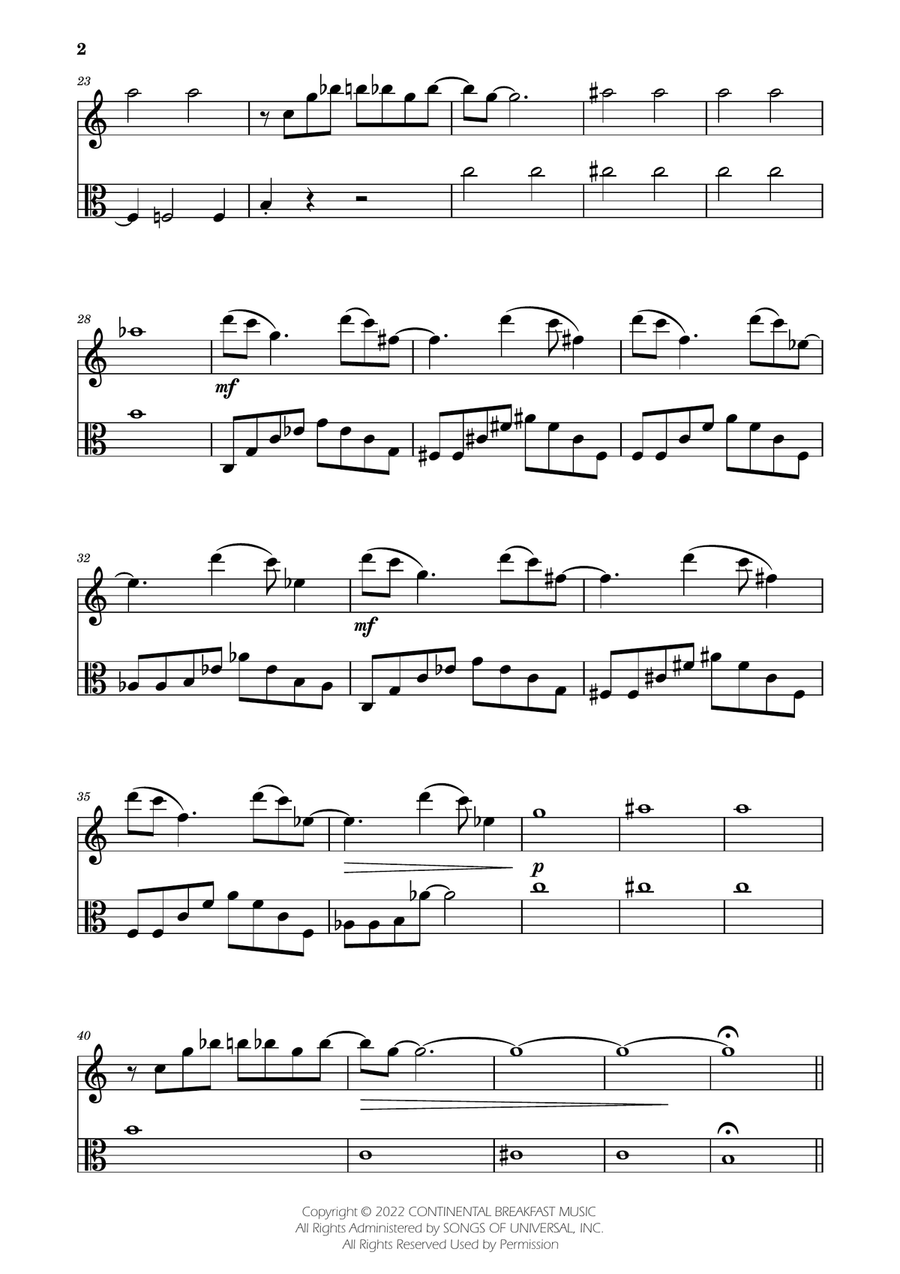 Severance - Main Title Theme String Duet scores gallery preview page 2