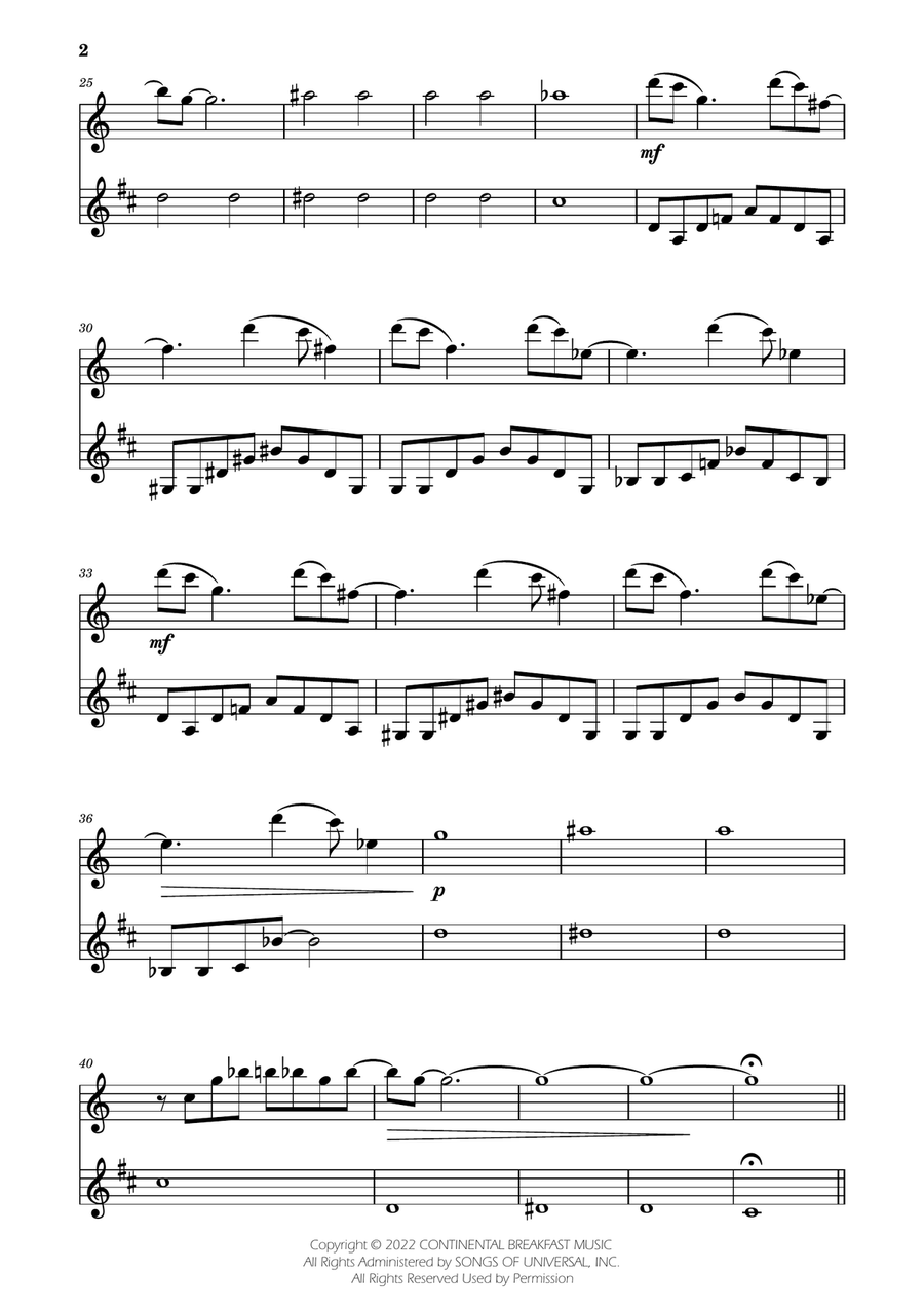 Severance - Main Title Theme Woodwind Duet scores gallery preview page 2