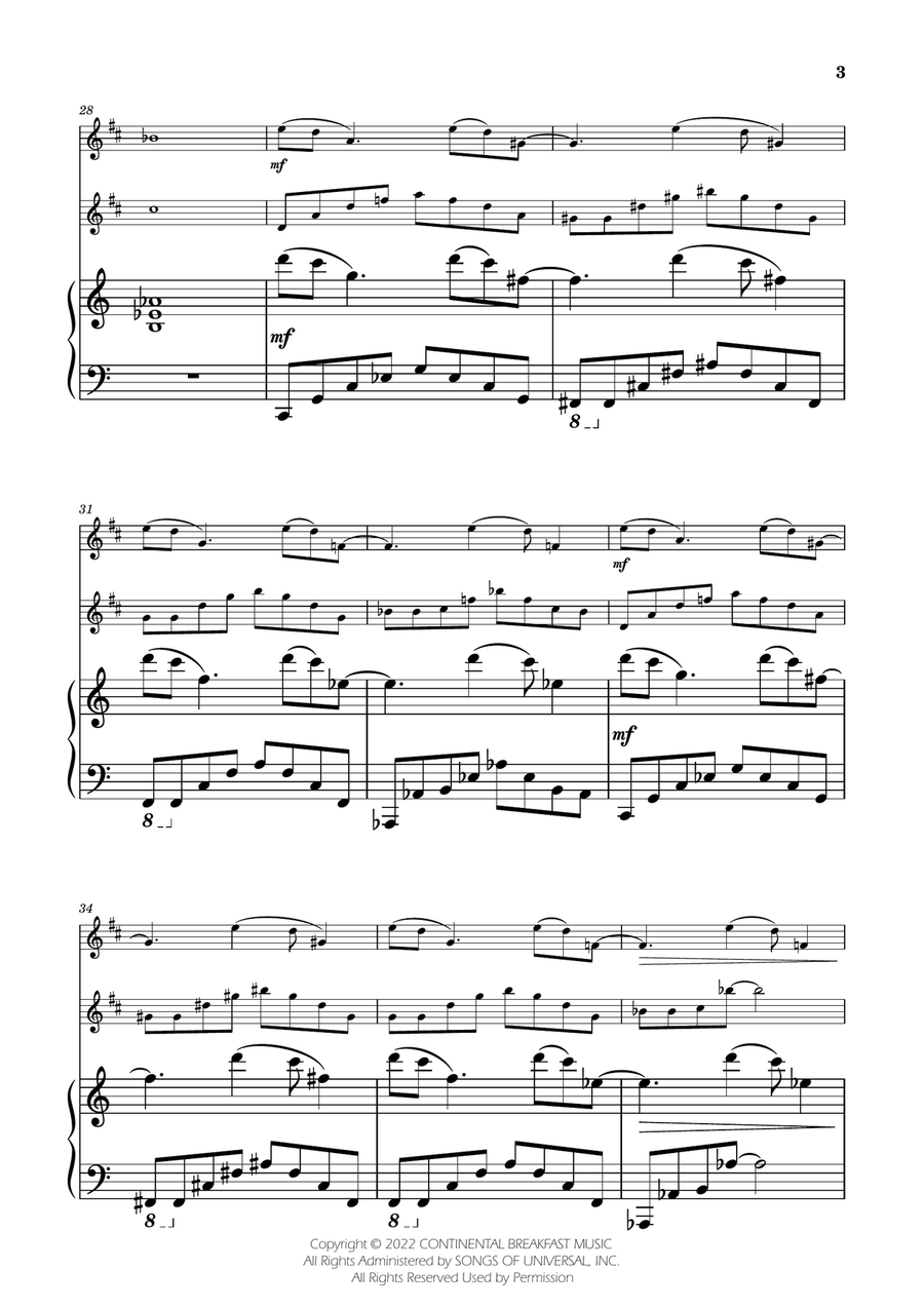 Severance - Main Title Theme Clarinet Duet scores gallery preview page 3