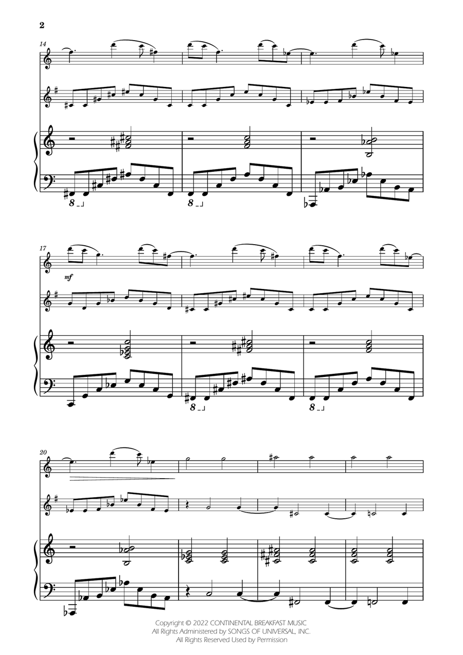 Severance - Main Title Theme Woodwind Duet scores gallery preview page 2