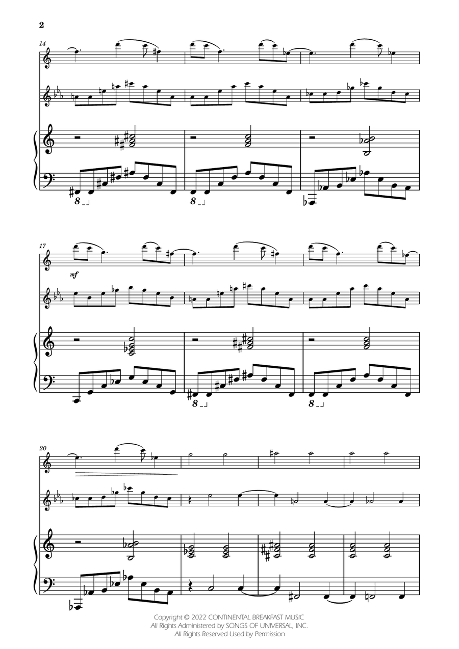 Severance - Main Title Theme Woodwind Duet scores gallery preview page 2