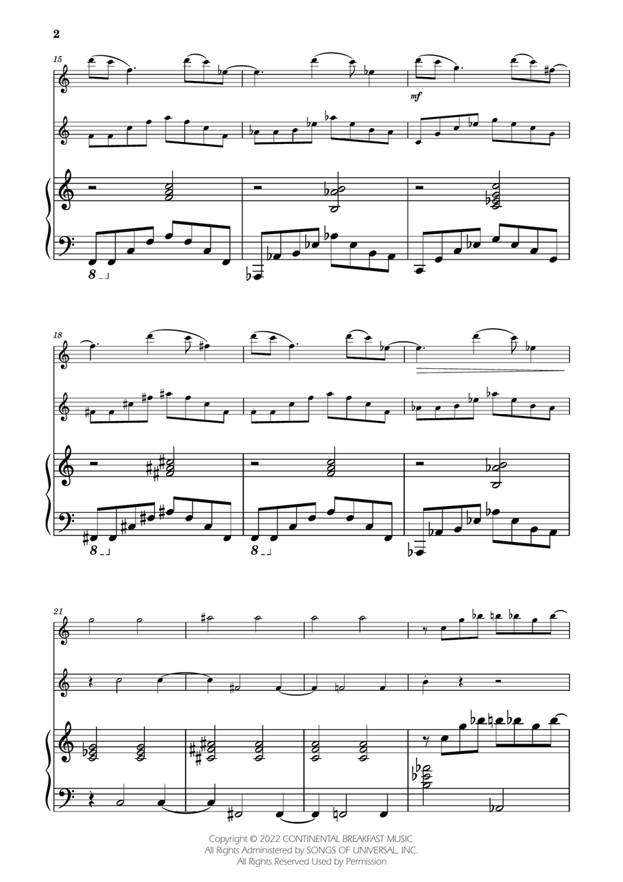 Severance - Main Title Theme Woodwind Duet scores gallery preview page 2