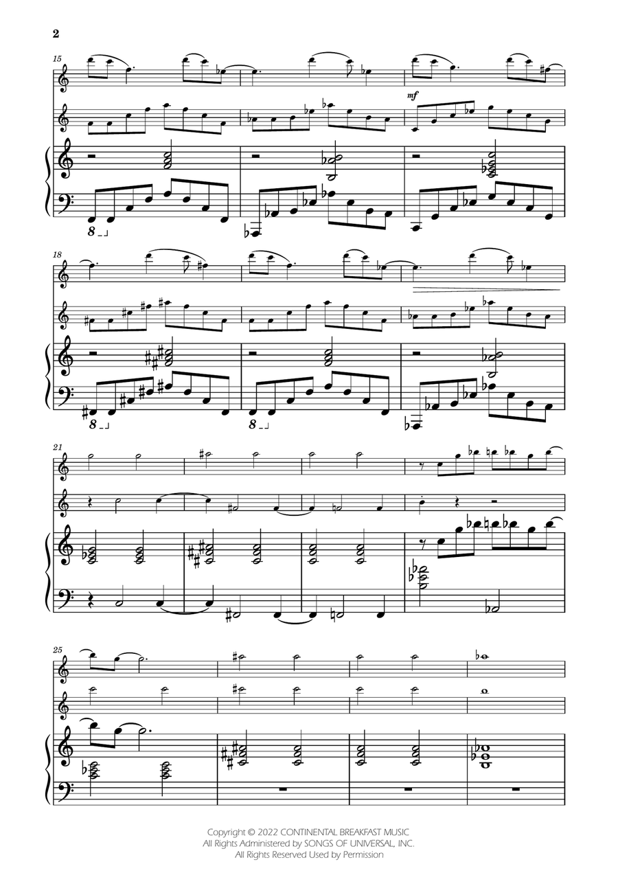 Severance - Main Title Theme String Duet scores gallery preview page 2