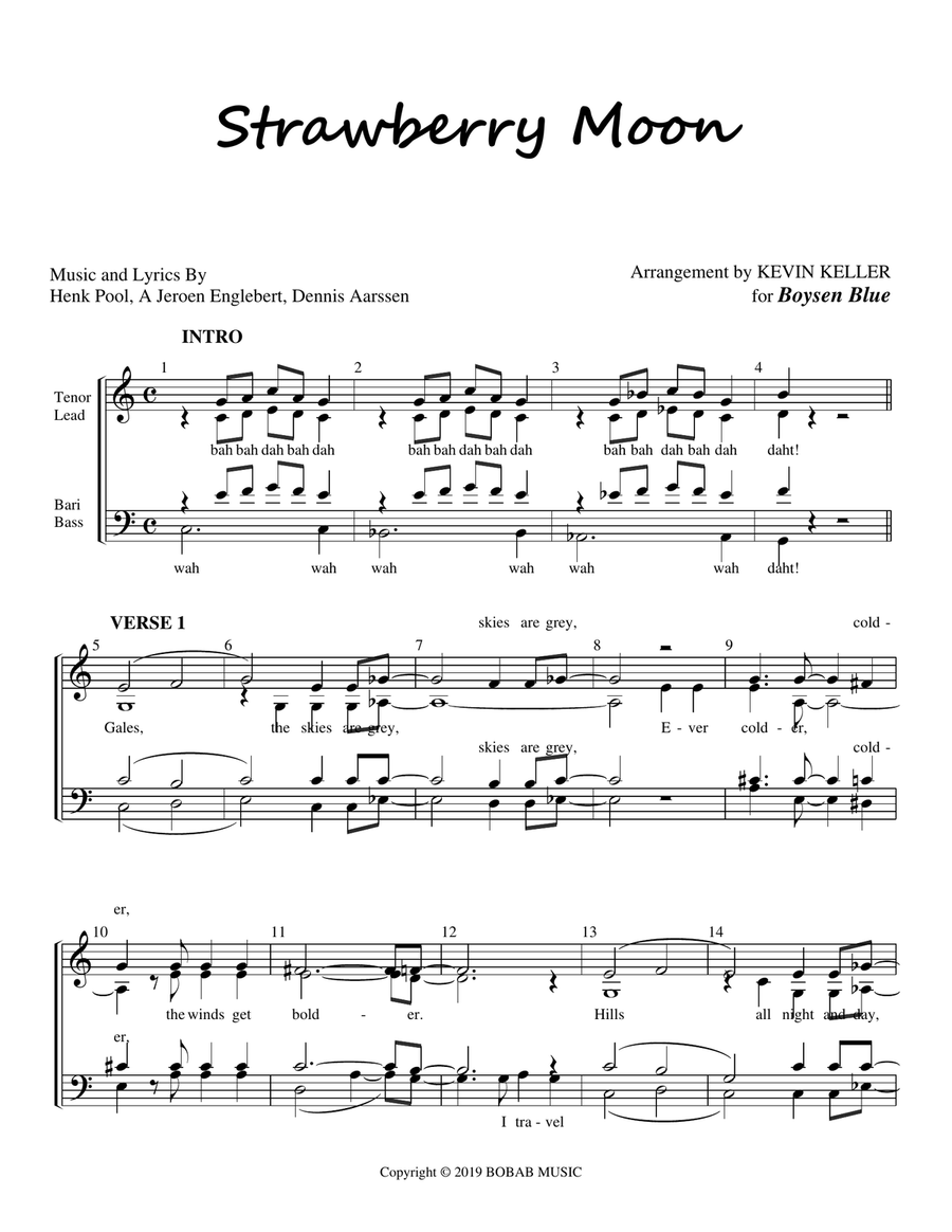 Strawberry Moon Strawberry Moon 4-Part scores gallery preview page 1