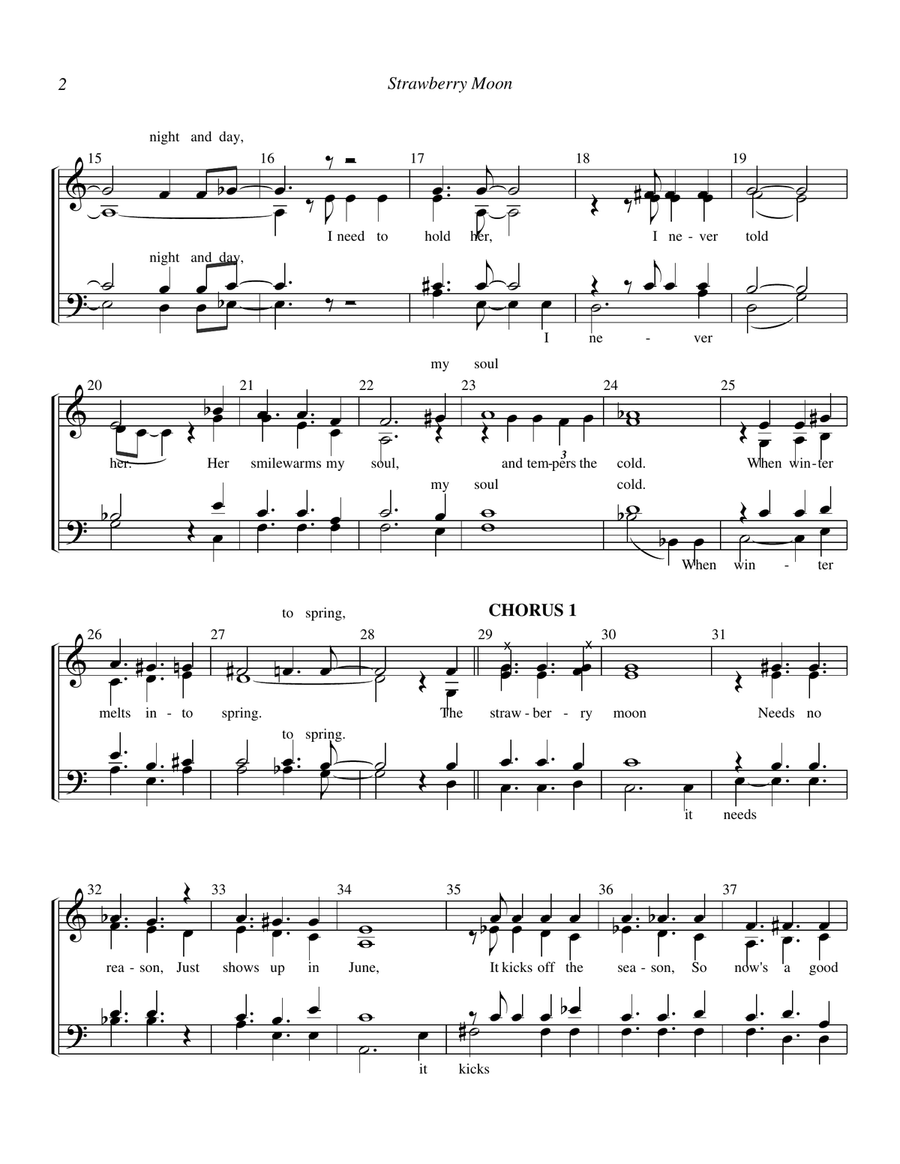 Strawberry Moon Strawberry Moon 4-Part scores gallery preview page 2