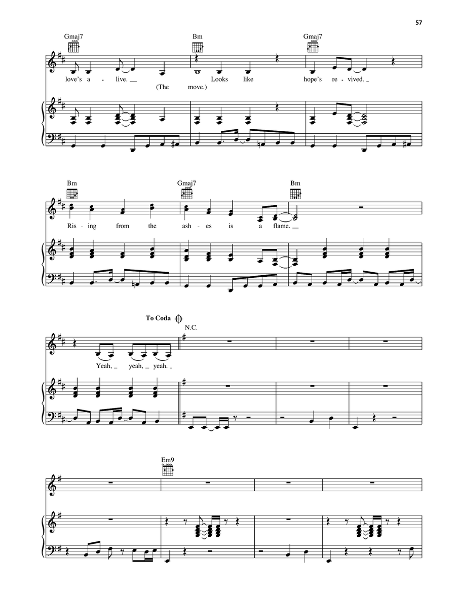 The Move Piano, Vocal, Guitar scores gallery preview page 4
