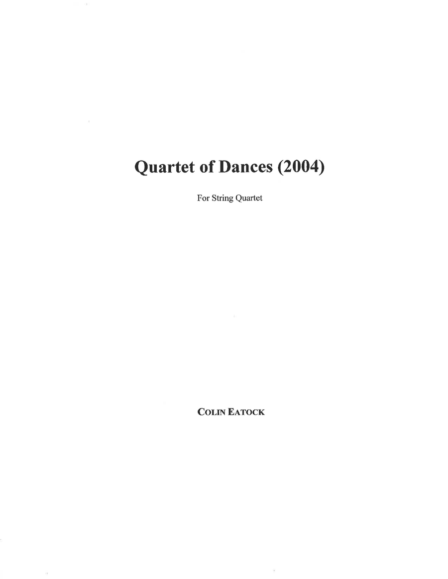Quartet of Dances (2004) String Quartet scores gallery preview page 1