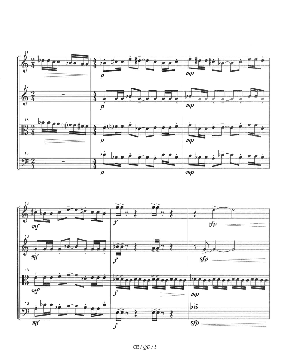 Quartet of Dances (2004) String Quartet scores gallery preview page 5