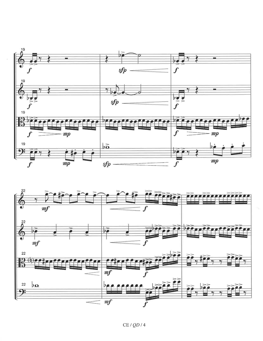 Quartet of Dances (2004) String Quartet scores gallery preview page 6