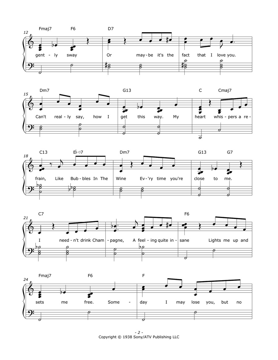 Bubbles In The Wine Bubbles In The Wine Piano, Vocal scores gallery preview page 2