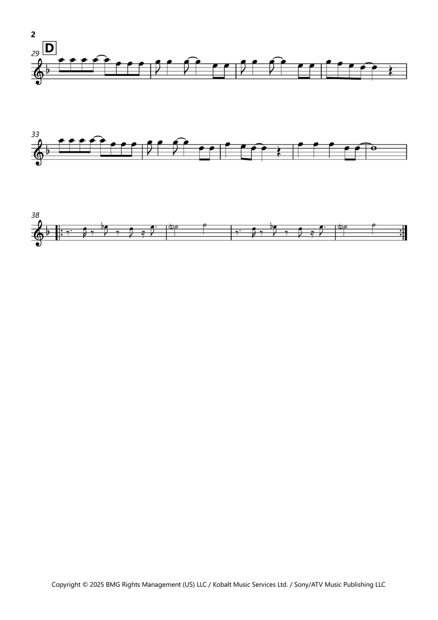 Abracadabra Abracadabra Baritone Saxophone scores gallery preview page 2