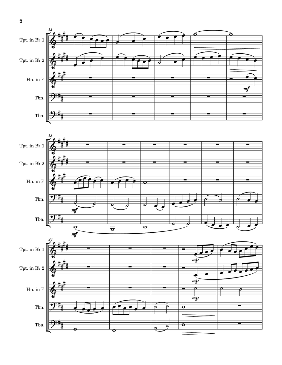 Joyful Place Joyful Place Brass Quintet scores gallery preview page 2