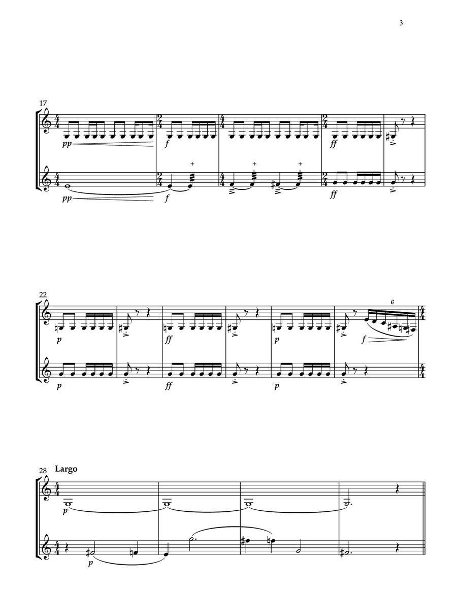 Apex Predator, for two bass clarinets Clarinet Duet scores gallery preview page 5
