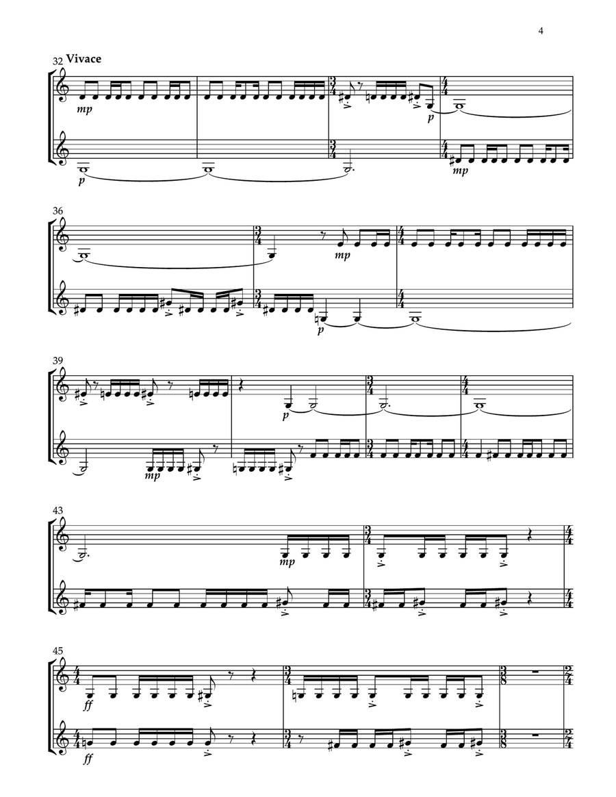 Apex Predator, for two bass clarinets Clarinet Duet scores gallery preview page 6
