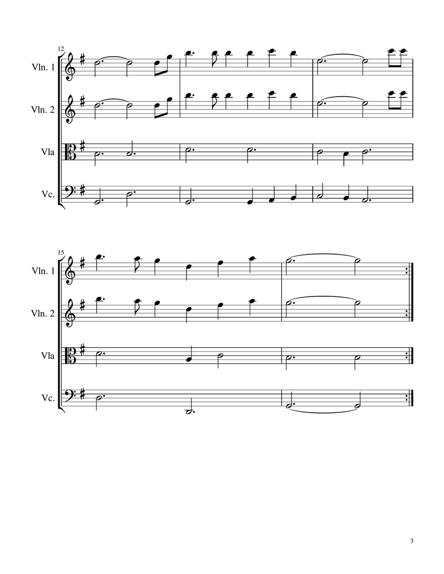 The Old Rugged Cross (String Quartet) String Quartet scores gallery preview page 3