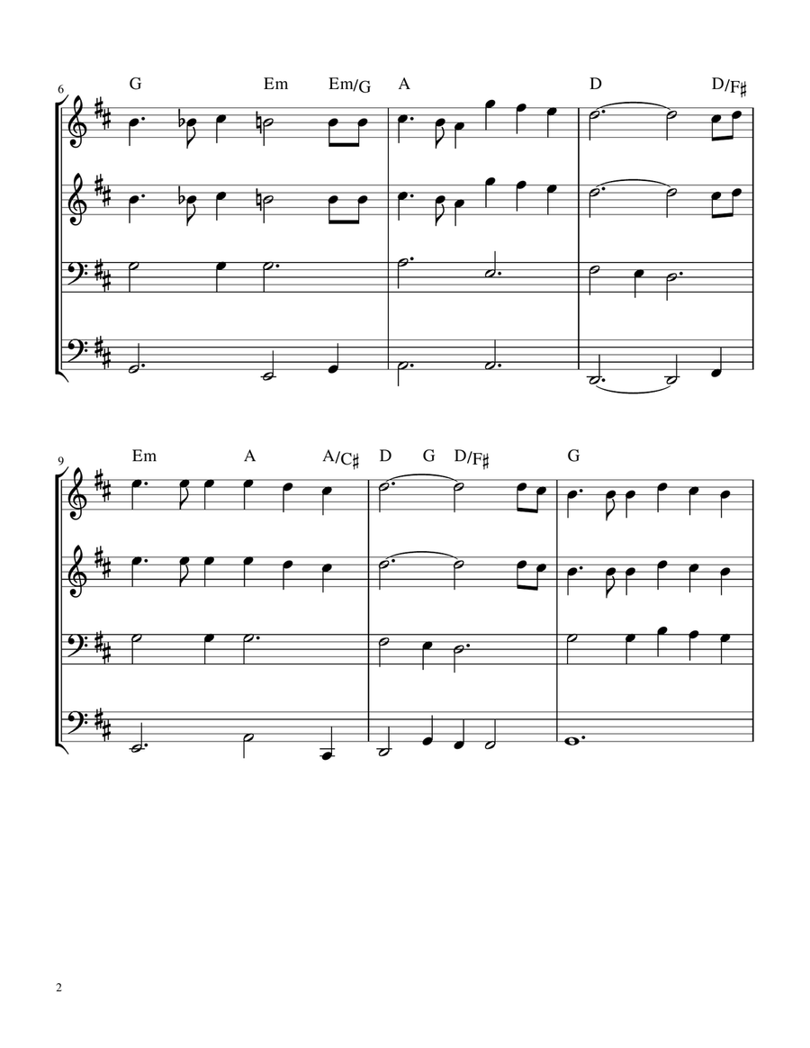 The Old Rugged Cross (Brass Quartet with Chords) Brass Quartet scores gallery preview page 2