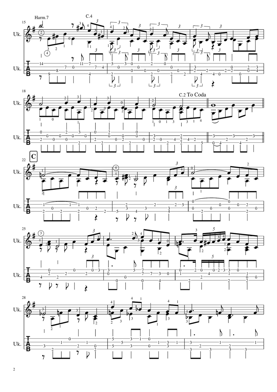 Meditation from Thais Ukulele scores gallery preview page 2