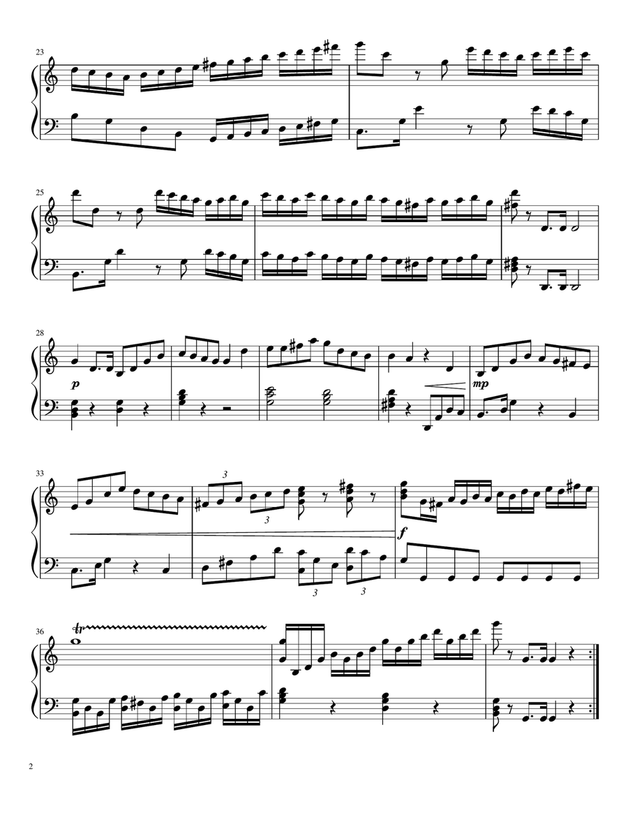 Sonata no. 4 in C major Piano Solo scores gallery preview page 2