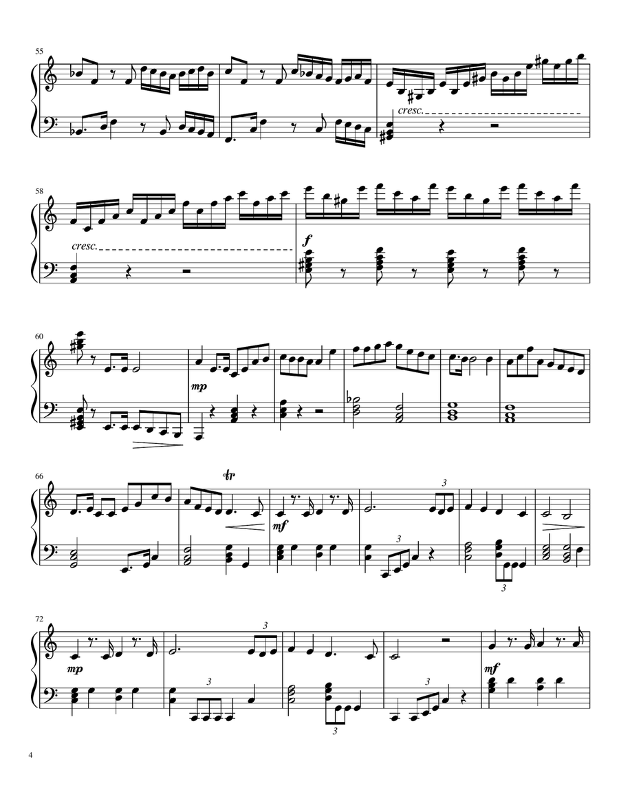 Sonata no. 4 in C major Piano Solo scores gallery preview page 4