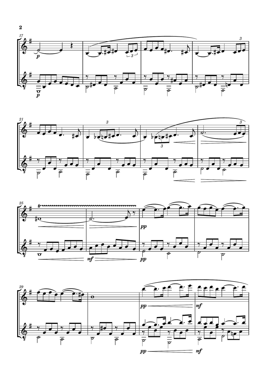 PAVANE OP. 50 [GABRIEL FAURÉ] FOR OBOE AND GUITAR Oboe scores gallery preview page 3