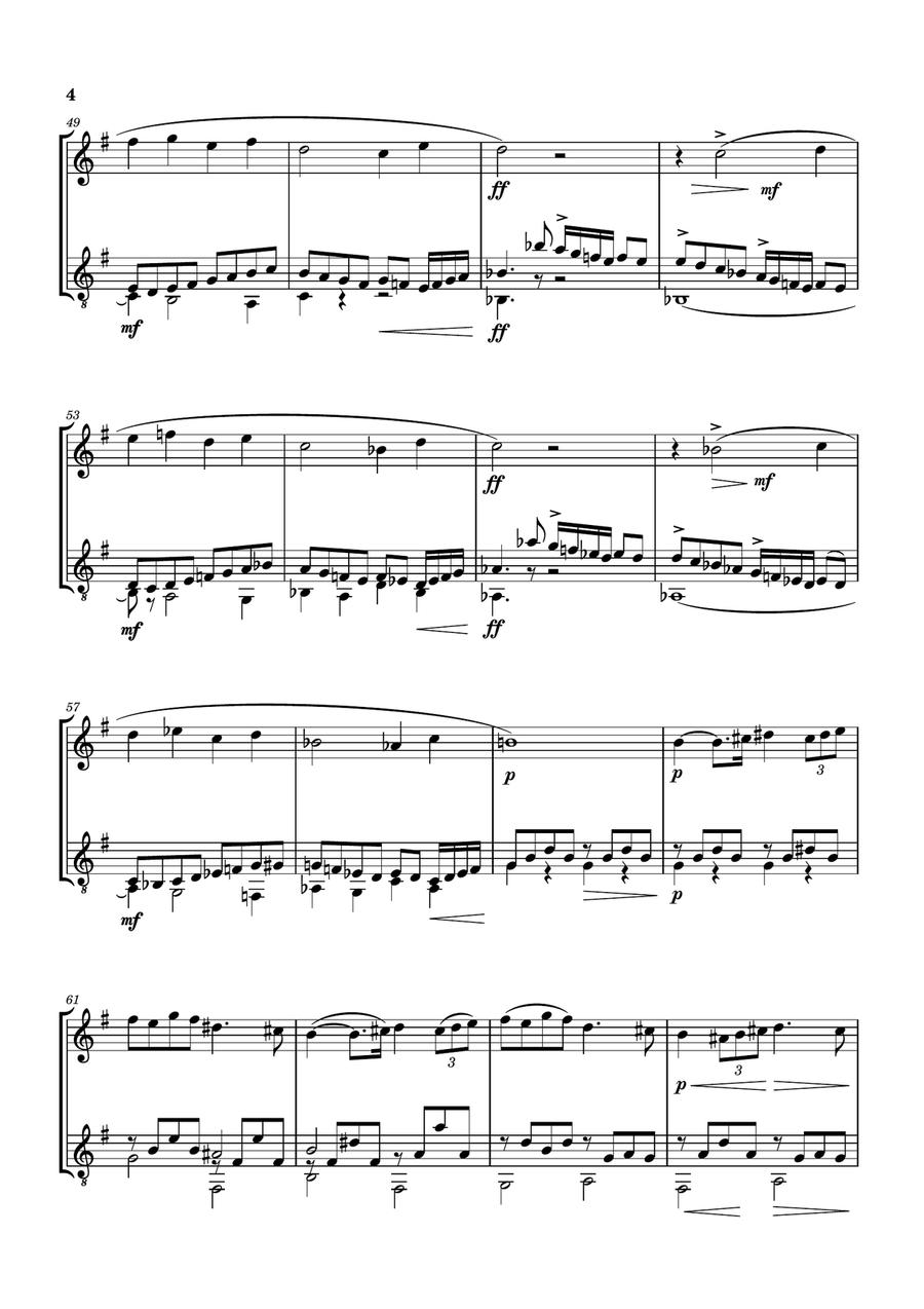PAVANE OP. 50 [GABRIEL FAURÉ] FOR OBOE AND GUITAR Oboe scores gallery preview page 5