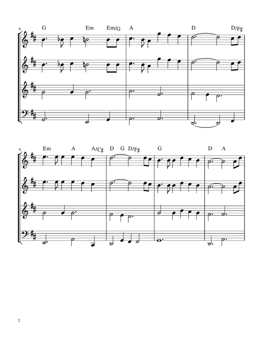 The Old Rugged Cross (Wind Quartet with Chords) Woodwind Quartet scores gallery preview page 2