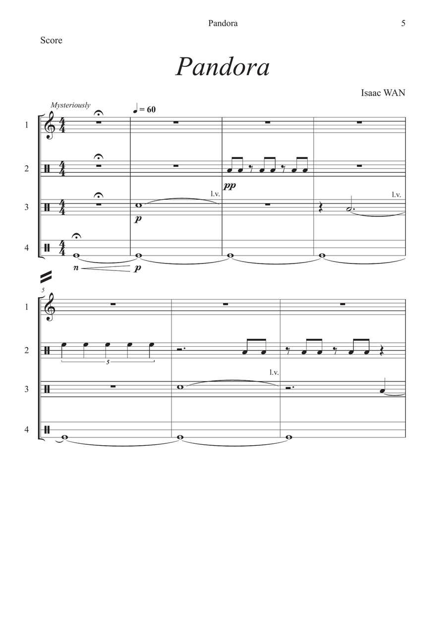 Pandora - Score Only Percussion Ensemble scores gallery preview page 5