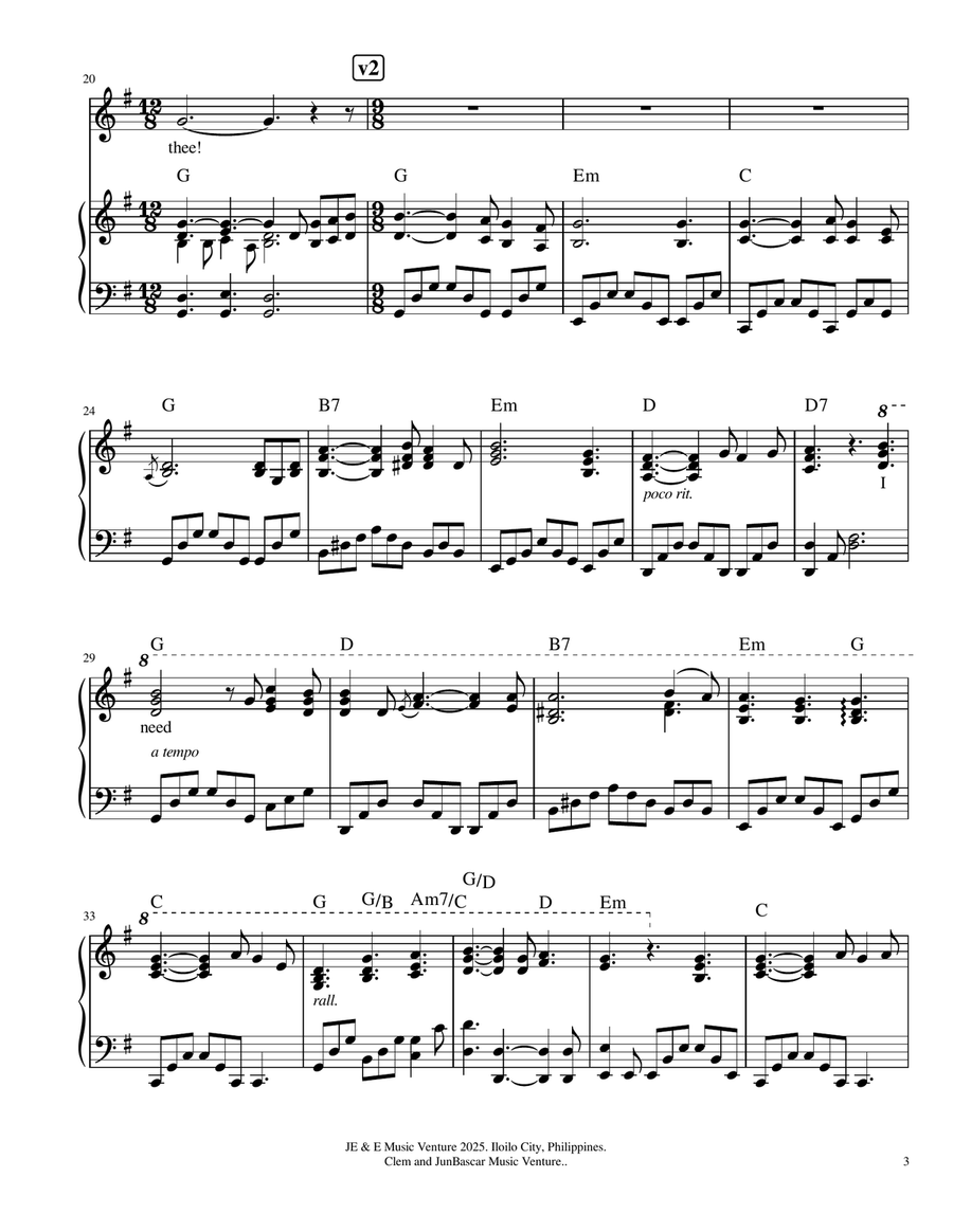 I Need Thee Every Hour I Need Thee Every Hour A Cappella scores gallery preview page 3