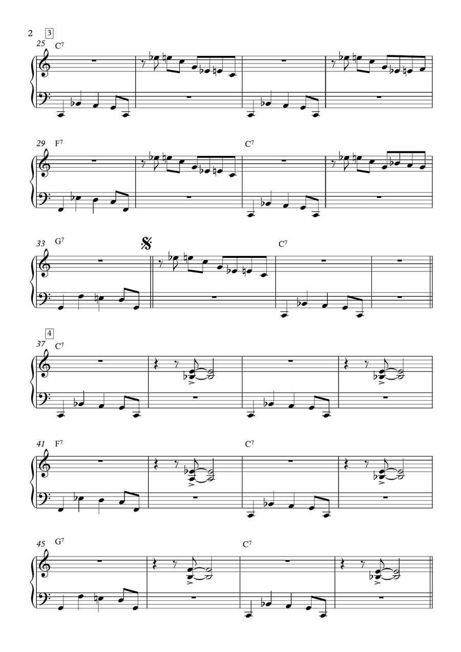 I Always Like to Play Blues Piano Solo scores gallery preview page 2