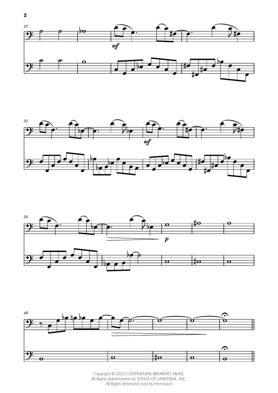 Severance - Main Title Theme Brass Duet scores gallery preview page 2