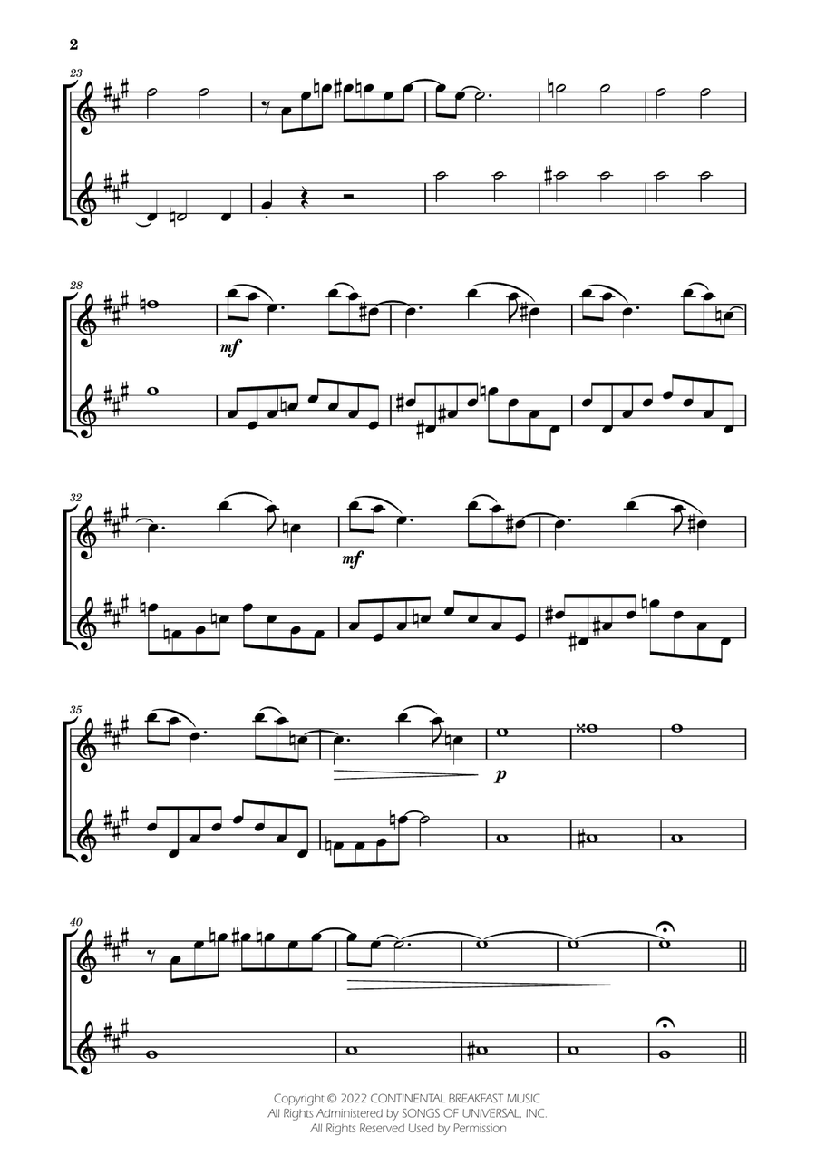 Severance - Main Title Theme Woodwind Duet scores gallery preview page 2