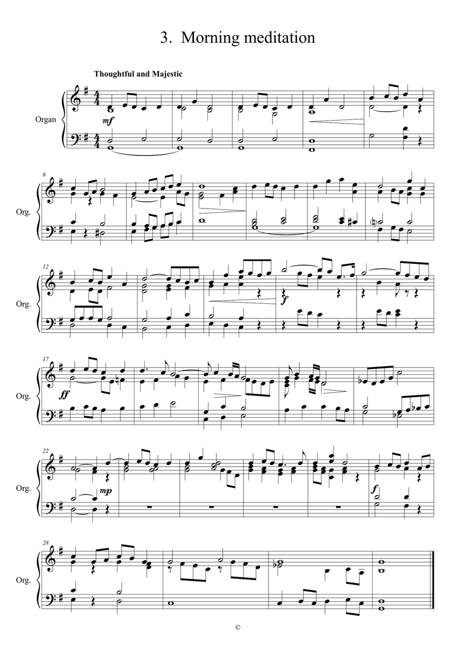 Six Miniatures for Manuals Set 6 Organ Solo scores gallery preview page 4