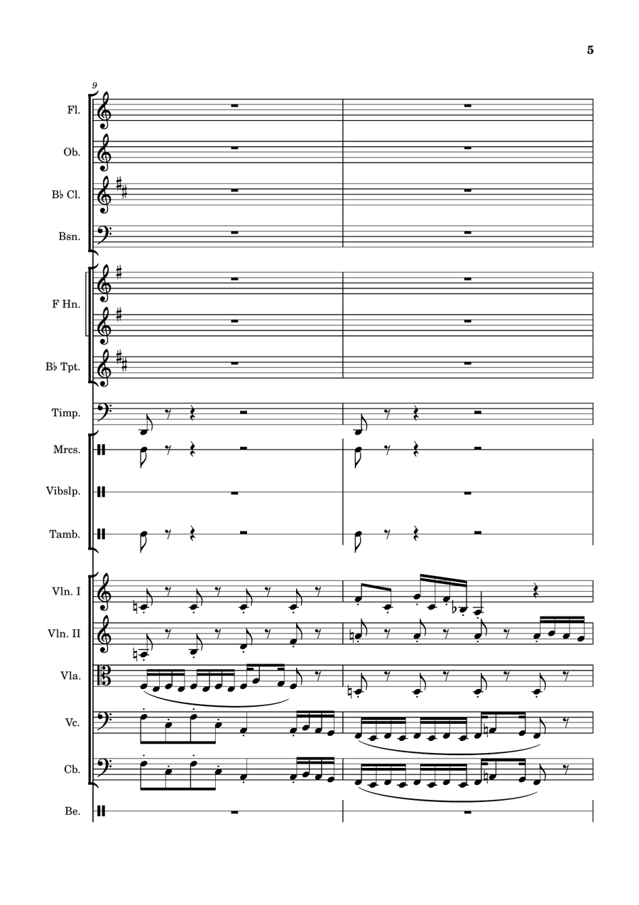March of the spirits and pumpkins (Halloween) - Score Only Chamber Orchestra scores gallery preview page 5