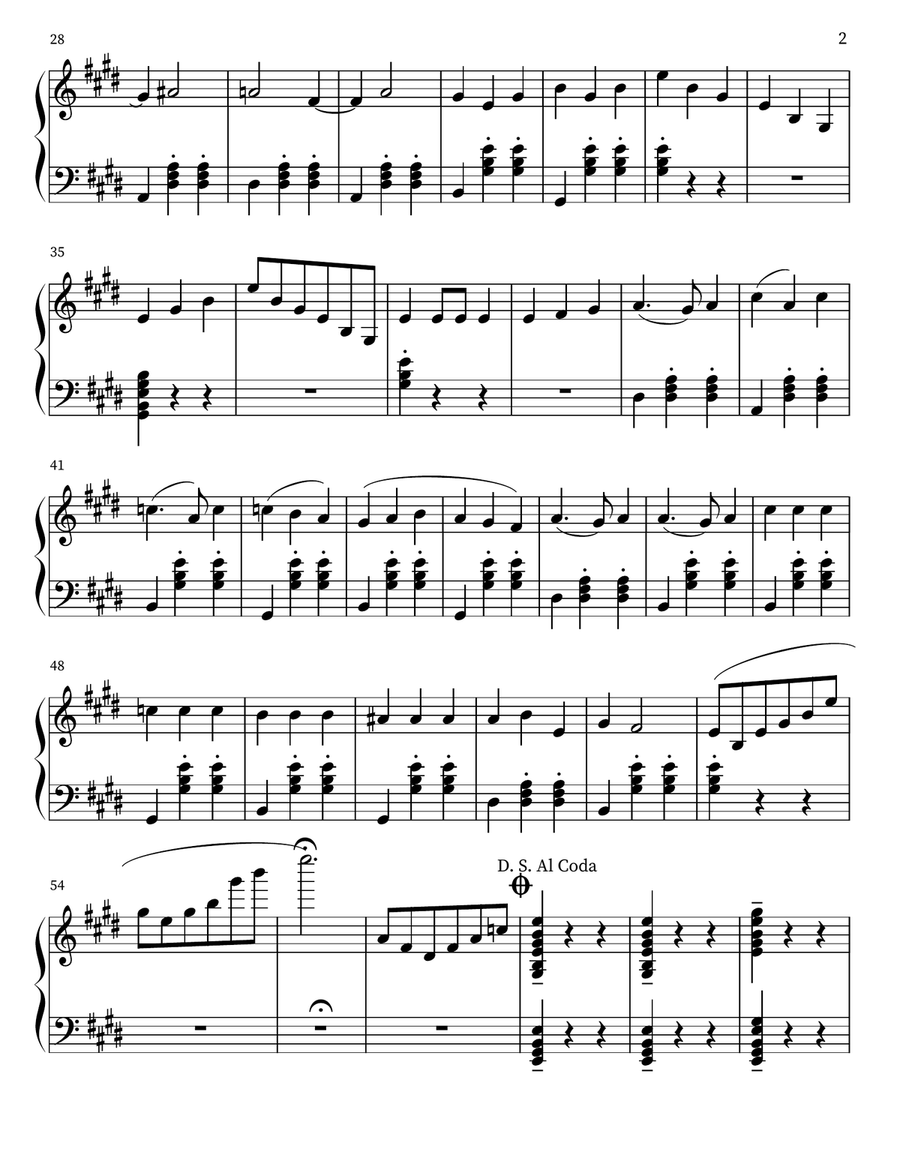 Ouverture Del Valzer (The Second Waltz) Piano scores gallery preview page 2