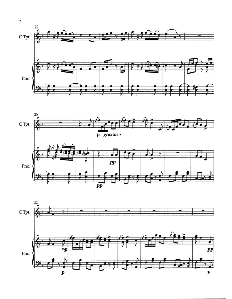 Ungarische Tanze (Hungarian Dance) Nr 2 (3) F-Dur C Trumpet scores gallery preview page 2